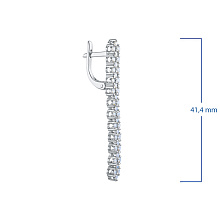Серьги из белого золота c бриллиантами