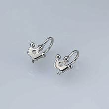 Серьги из серебра с бриллиантом