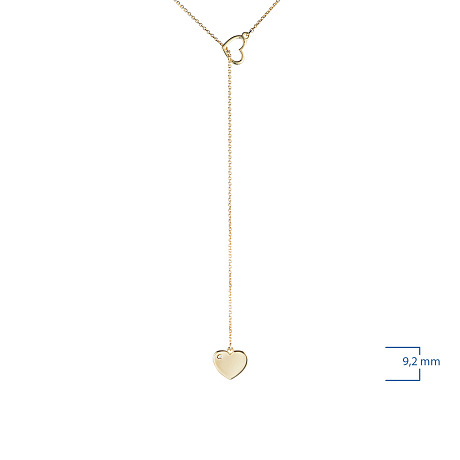 Колье из желтого золота с бриллиантом