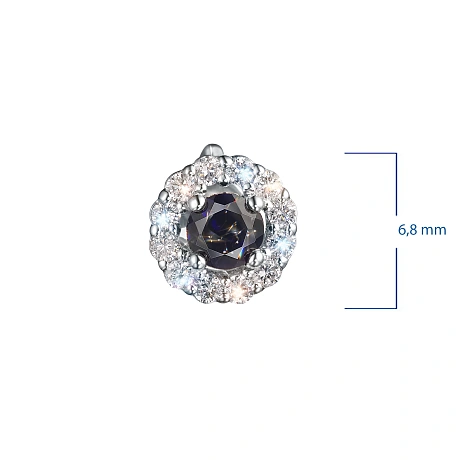 Пусеты из серебра с и сапфирами