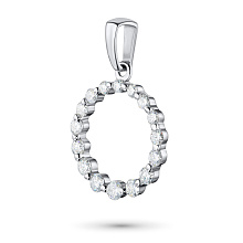 Подвеска из белого золота c бриллиантами