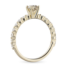 Кольцо из желтого золота с бриллиантами