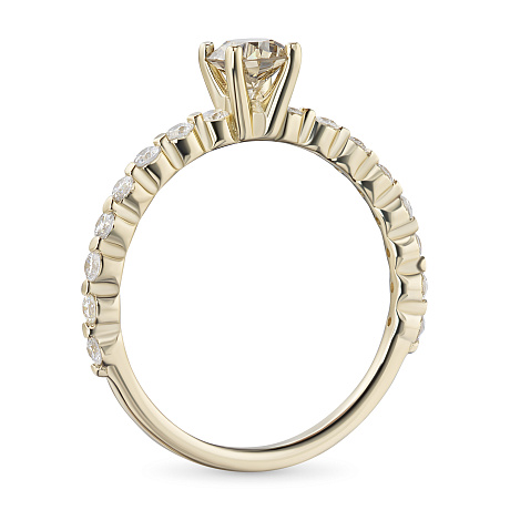 Кольцо из желтого золота с бриллиантами