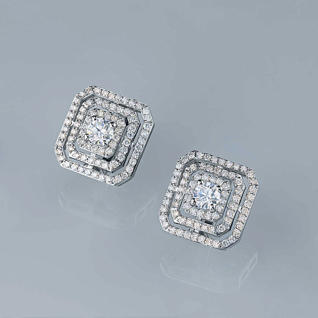 Серьги из белого золота