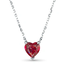 Колье из комбинированного золота с рубином