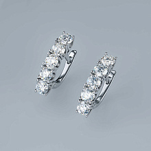 Серьги из белого золота c бриллиантами