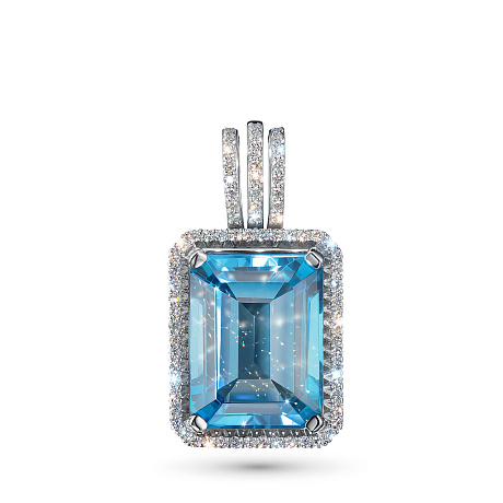 Подвеска из комбинированного золота с и топазом