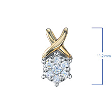 Подвеска из комбинированного золота c бриллиантами