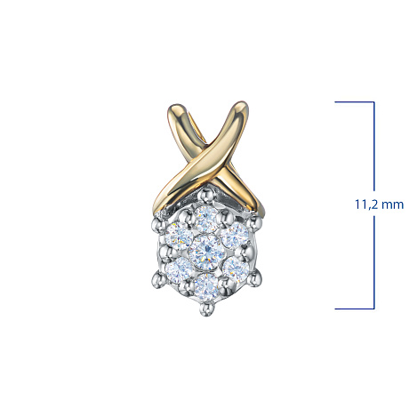 Подвеска из комбинированного золота