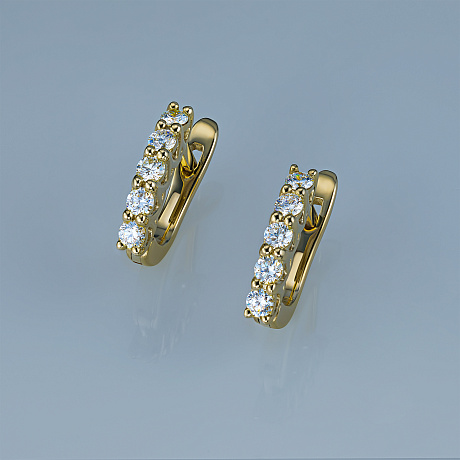 Серьги из желтого золота