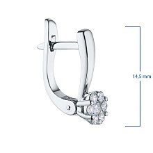 Серьги из серебра c бриллиантами