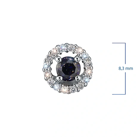 Подвеска из серебра с и сапфиром