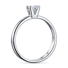 Кольцо из белого золота с бриллиантом