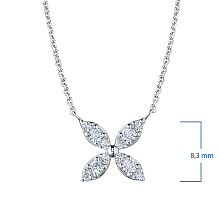 Колье из серебра c бриллиантами