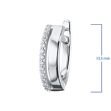 Серьги из белого золота c бриллиантами