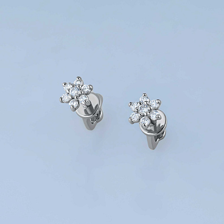 Пусеты из белого золота