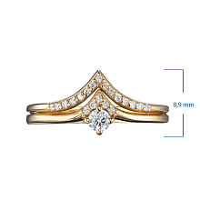 Кольцо из желтого золота c бриллиантами