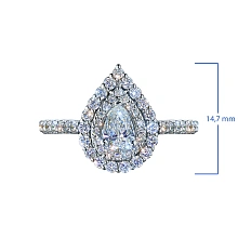 Кольцо из белого золота c бриллиантами