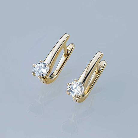 Серьги из желтого золота