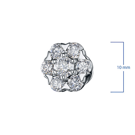 Пусеты из белого золота