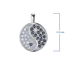 Подвеска из белого золота c бриллиантами