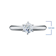 Кольцо из белого золота с бриллиантом