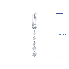 Серьги из белого золота с бриллиантами