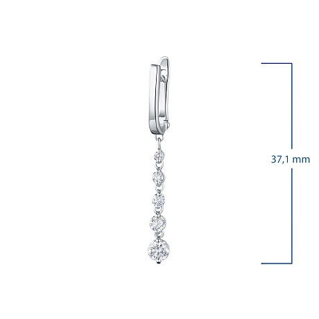 Серьги из белого золота с бриллиантами