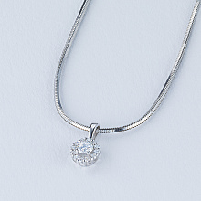 Подвеска из белого золота c бриллиантами