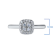 Кольцо из белого золота c бриллиантами