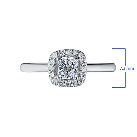 Кольцо из белого золота