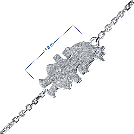 Браслет из белого золота с бриллиантом