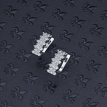 Серьги из белого золота c бриллиантами