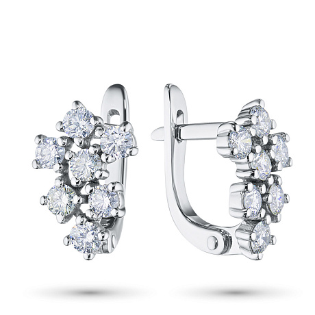 Серьги из белого золота