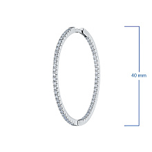 Серьги из белого золота c бриллиантами