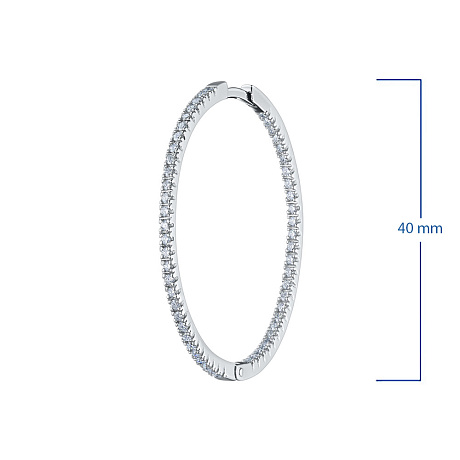 Серьги из белого золота