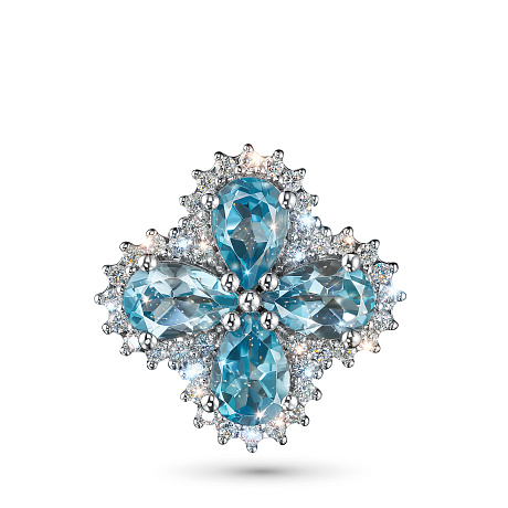 Подвеска из комбинированного золота с и топазами