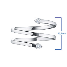 Кольцо из белого золота c бриллиантами