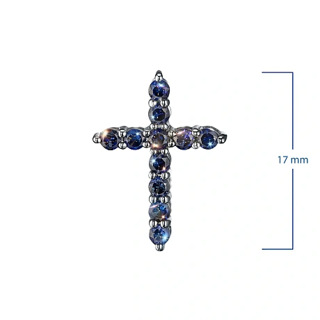 Подвеска из серебра с сапфирами