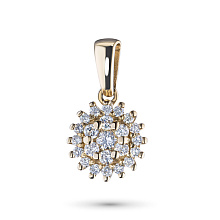 Подвеска из желтого золота c бриллиантами
