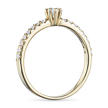 Кольцо из желтого золота с бриллиантами