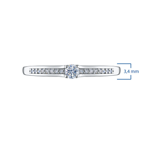 Кольцо из комбинированного золота с бриллиантами