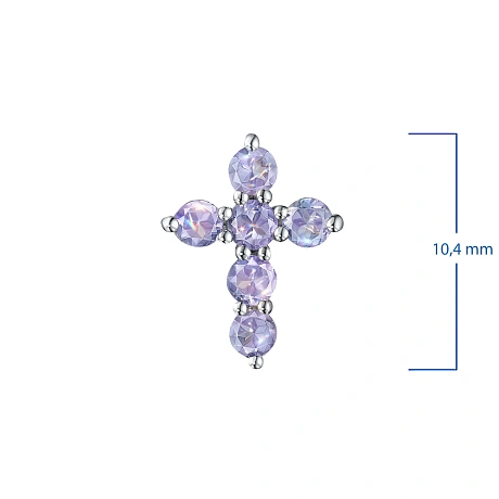 Подвеска из серебра с танзанитами