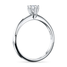 Помолвочное кольцо из серебра с бриллиантом