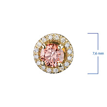 Пусеты из желтого золота c бриллиантами