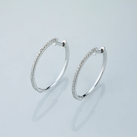 Серьги из белого золота