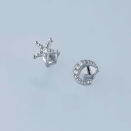 Пусеты из серебра