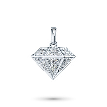 Подвеска из белого золота c бриллиантами