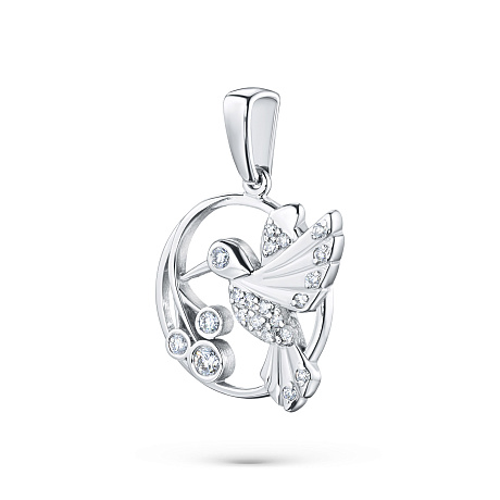 Подвеска из комбинированного золота с бриллиантами