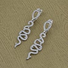 Серьги из белого золота c бриллиантами